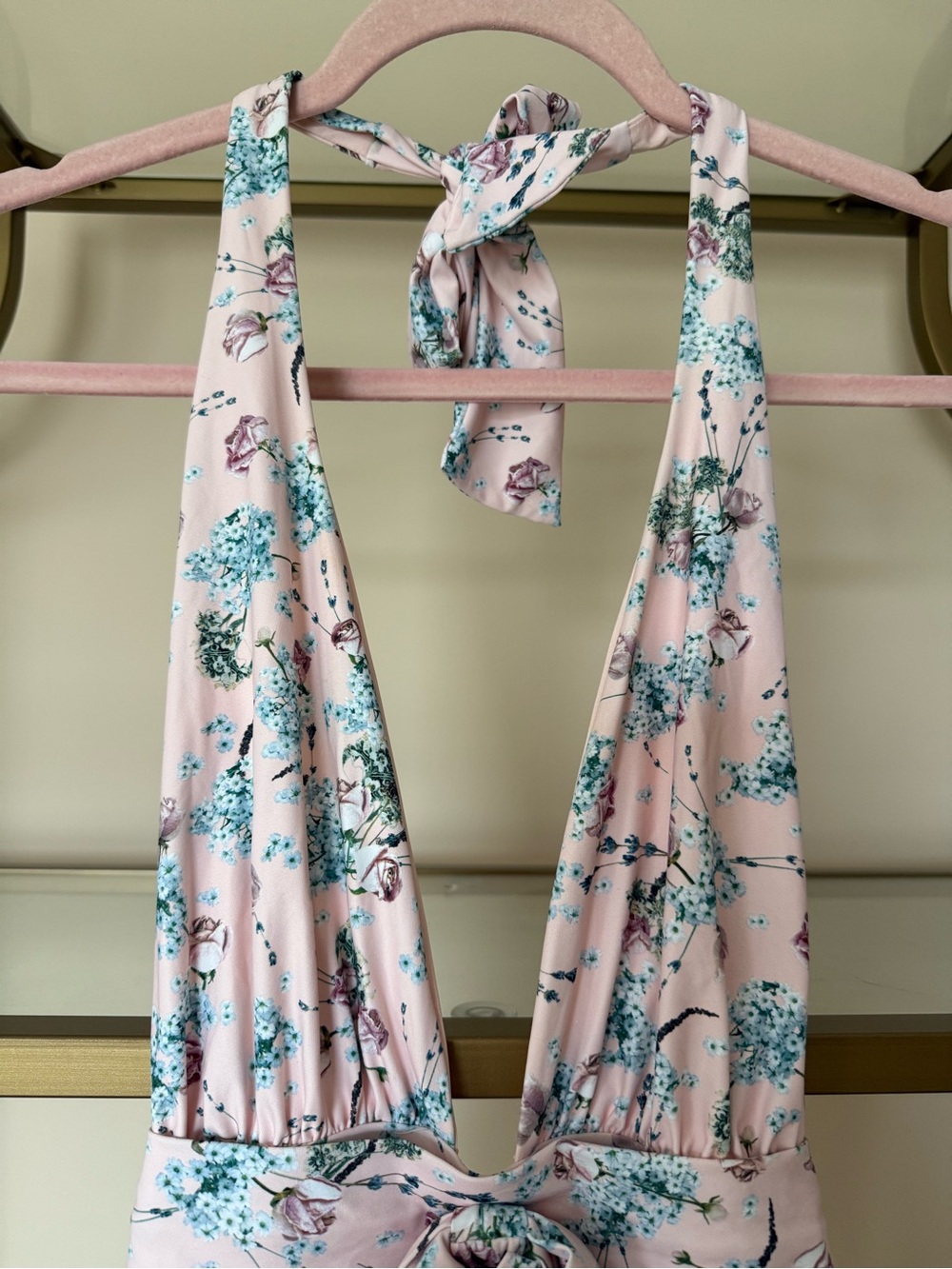 WeWoreWhat Brooklyn Floral Halter One Piece Swimsuit - Picture 4 of 7